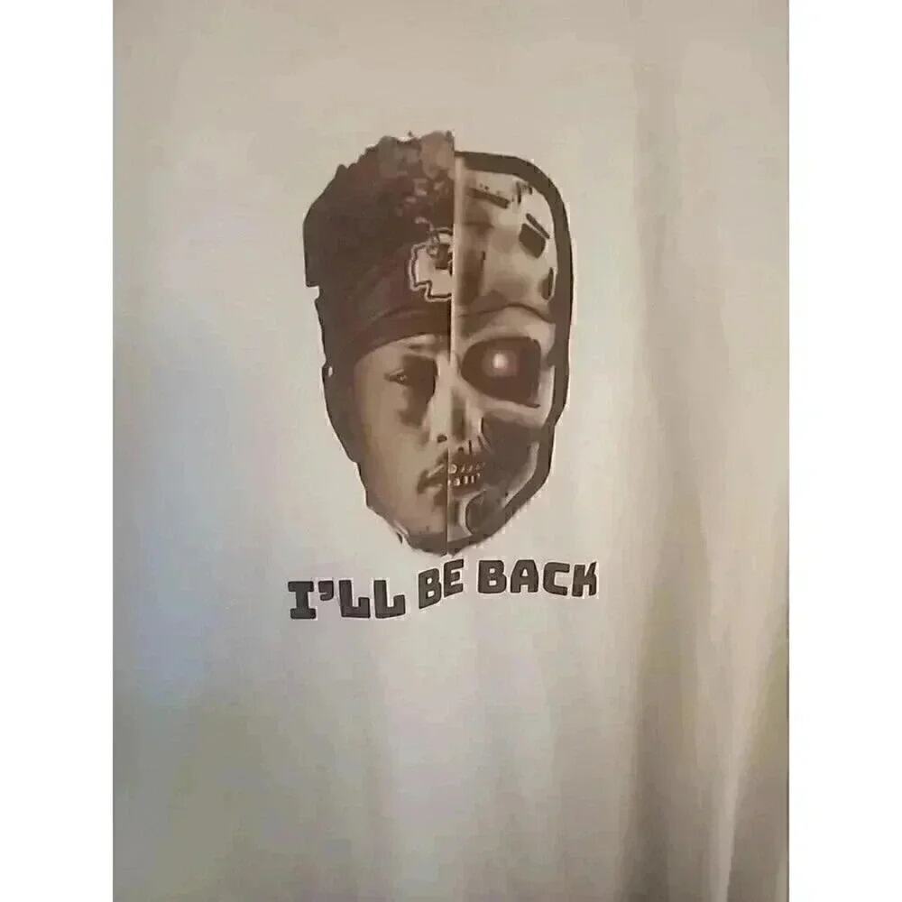 Patrick Mahomes Terminator I'll Be Back Rare Sz XL Unisex‎ Excellent CR3